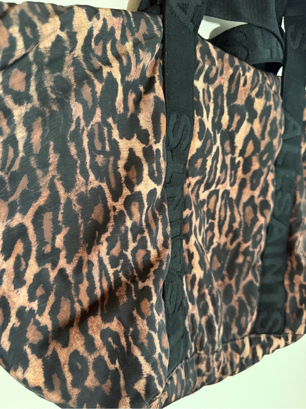 All Saints Leopard Print Tote - Black & Brown